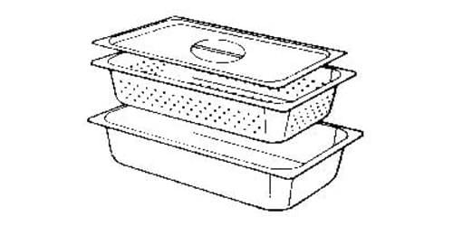 Instrument Tray, Cover & Strainer 12.75" x 10.5" x 4"